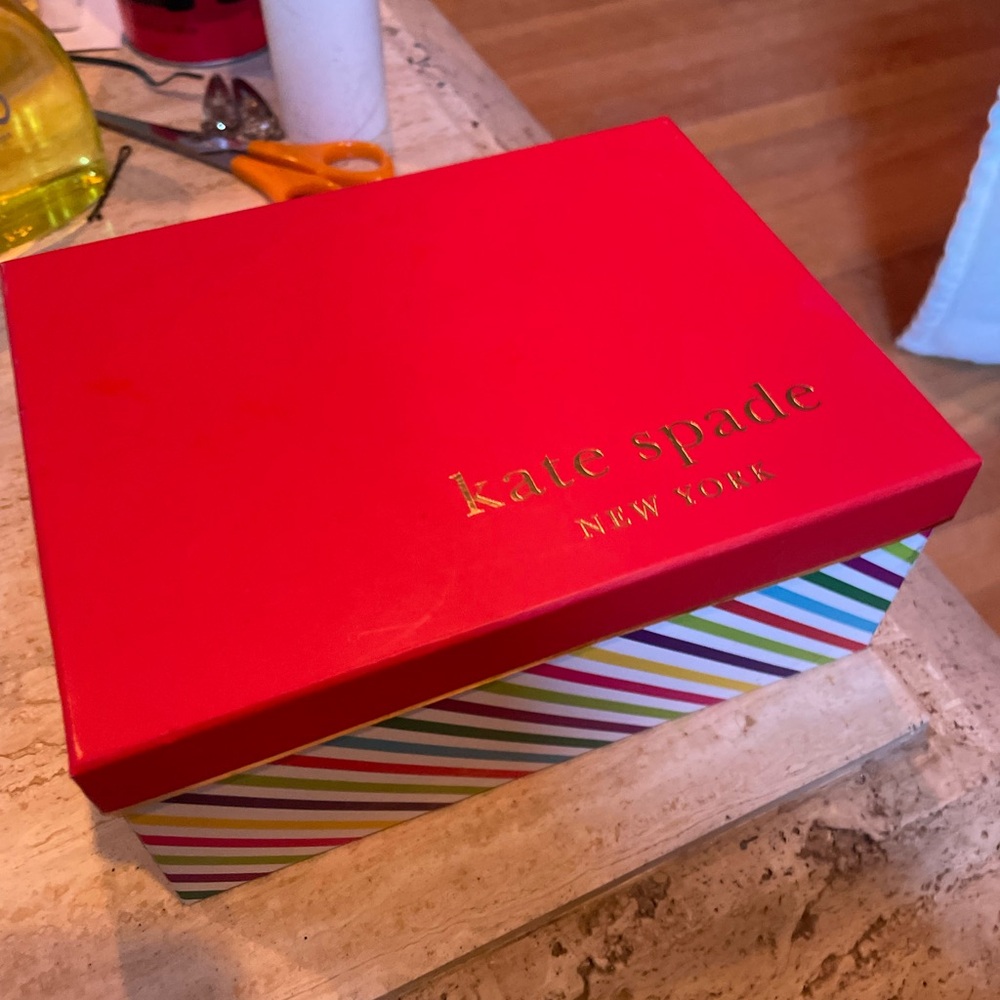 Authentic Kate Spade Red and Striped gift Box